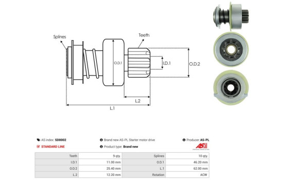 Free wheel drive, starter, Image 4