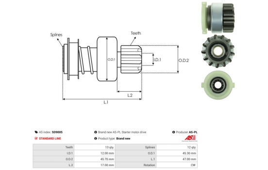 Free wheel drive, starter, Image 4