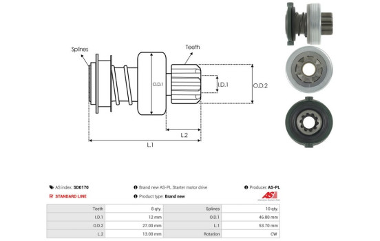 Free wheel drive, starter, Image 4