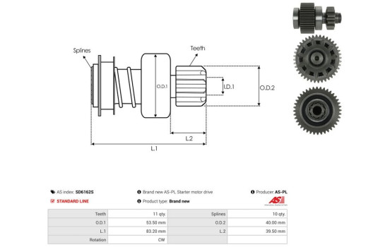 Free wheel drive, starter, Image 4