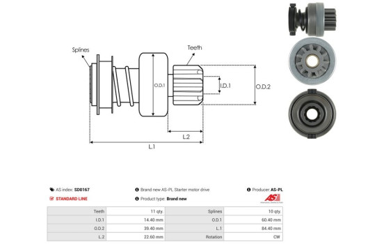 Free wheel drive, starter, Image 4
