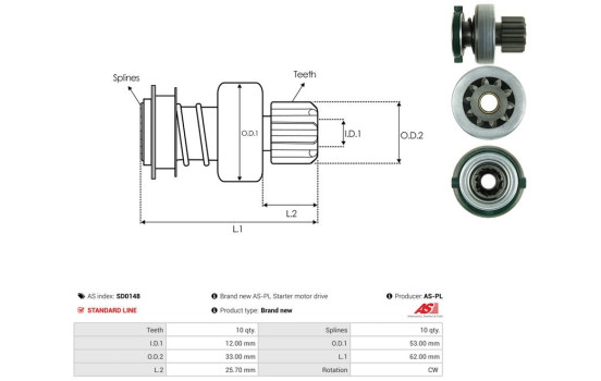 Free wheel drive, starter, Image 4