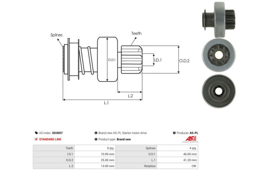 Free wheel drive, starter, Image 4