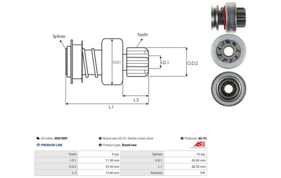 Free wheel drive, starter, Image 4