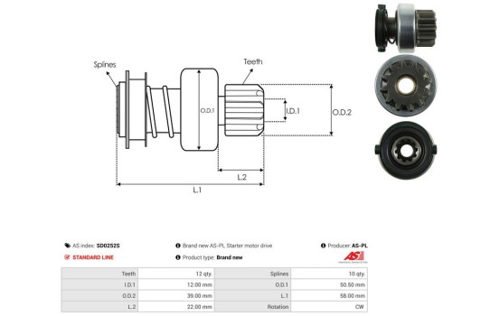 Free wheel drive, starter, Image 4