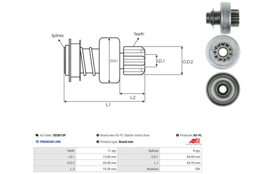 Free wheel drive, starter, Image 4