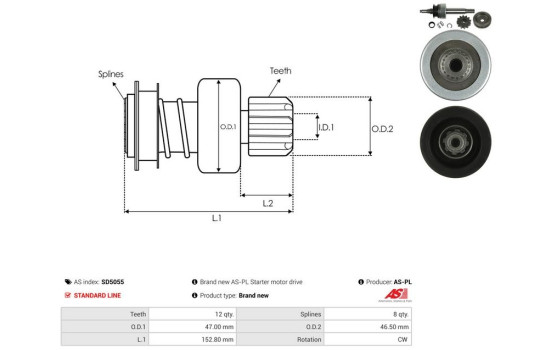 Free wheel drive, starter, Image 4