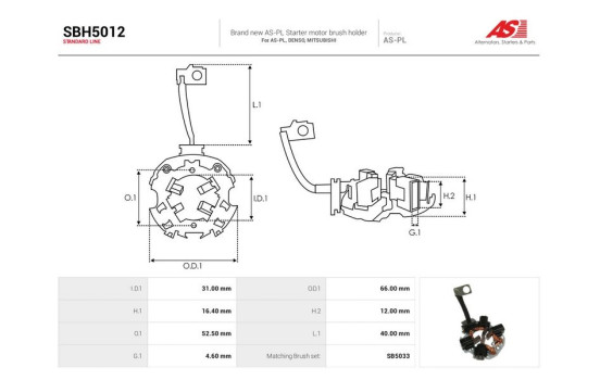 Holder, carbon brush, Image 2