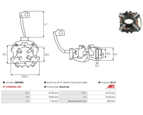 Holder, carbon brush, Image 2