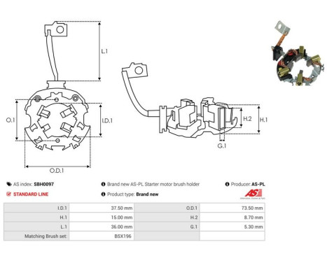 Holder, carbon brush, Image 2