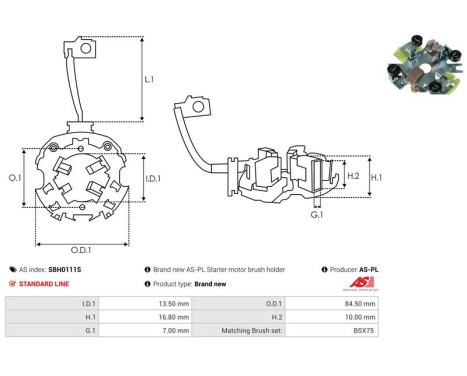 Holder, carbon brush, Image 2