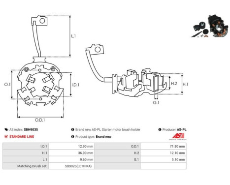Holder, carbon brush, Image 2