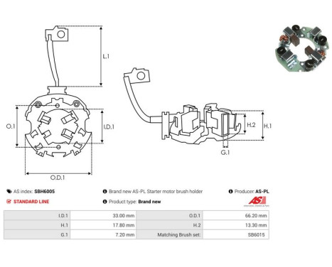 Holder, carbon brush, Image 2