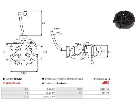 Holder, carbon brush, Image 2