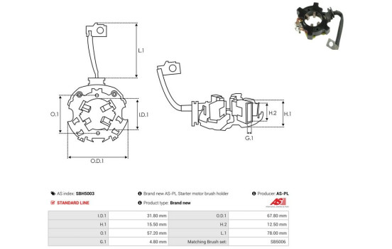 Holder, carbon brush, Image 2