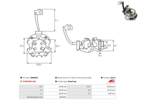 Holder, carbon brush, Image 2