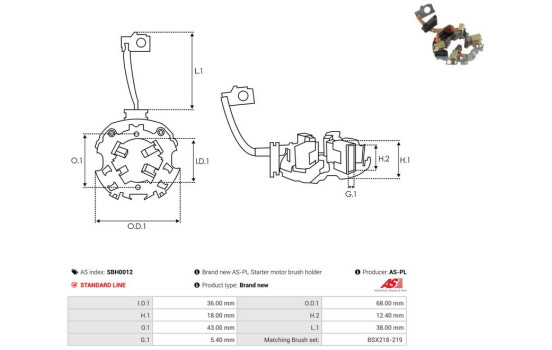 Holder, carbon brush, Image 2