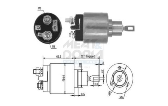 Magnetic switch, starter motor