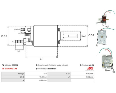 Magnetic switch, starter motor, Image 4