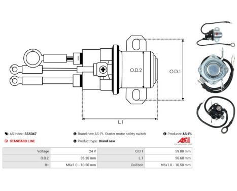 Magnetic switch, starter motor, Image 4