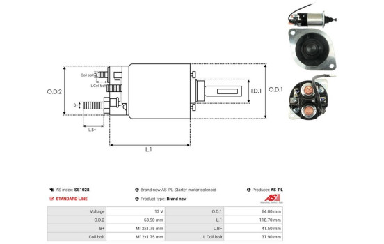 Magnetic switch, starter motor, Image 4