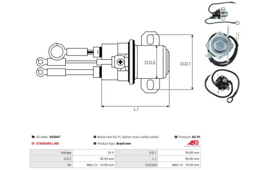 Magnetic switch, starter motor, Image 4
