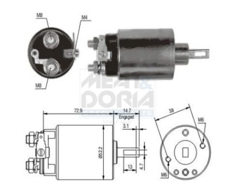 Magnetic switch, starter motor