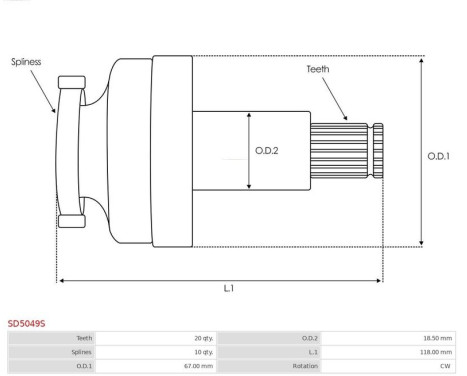 Pinion, starter motor, Image 4