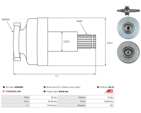 Pinion, starter motor, Image 4