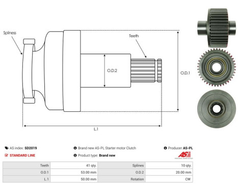Pinion, starter motor, Image 4