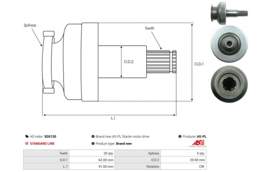 Pinion, starter motor, Image 4