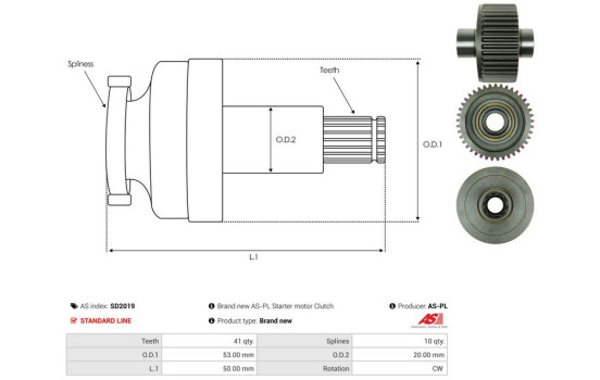 Pinion, starter motor, Image 4