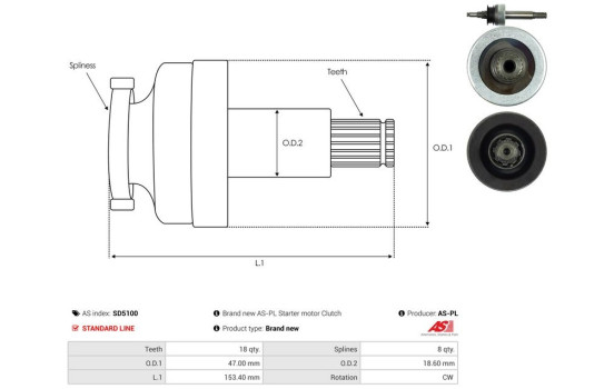 Pinion, starter motor, Image 4