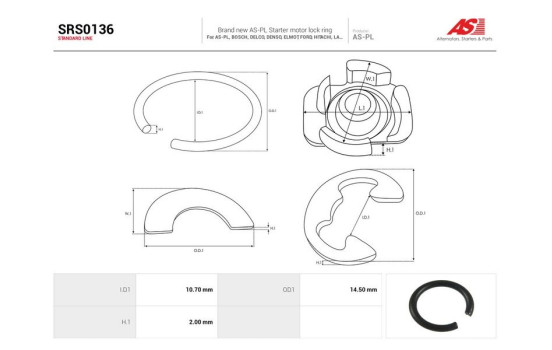 Repair kit, starter motor, Image 2