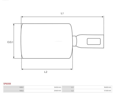 Repair kit, starter motor, Image 2