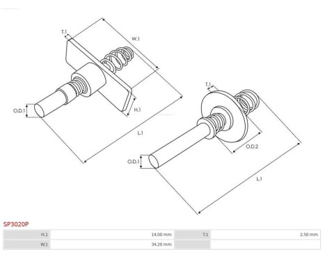 Repair kit, starter motor, Image 2