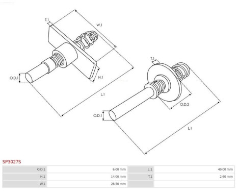 Repair kit, starter motor, Image 2