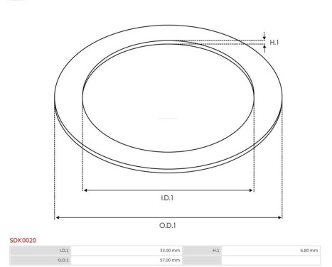 Repair kit, starter motor, Image 2