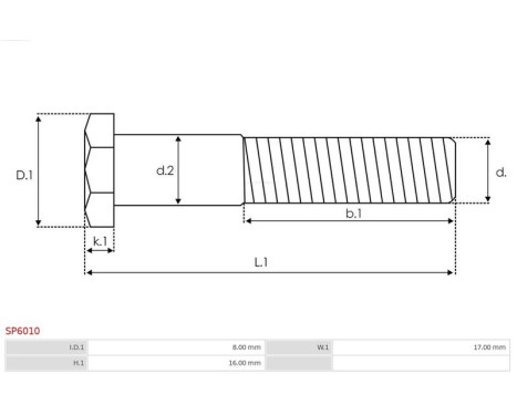 Repair kit, starter motor, Image 2