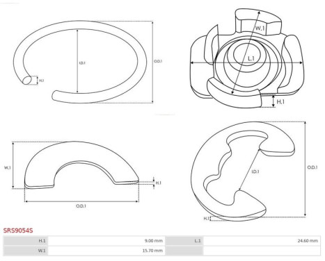 Repair kit, starter motor, Image 2