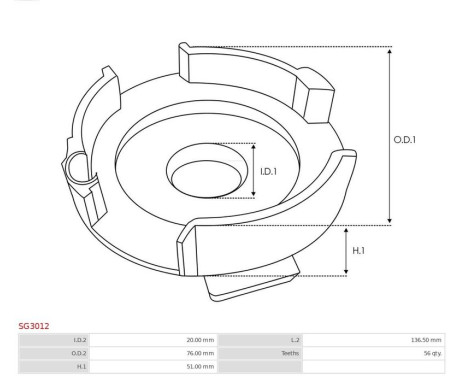 Repair kit, starter motor, Image 3