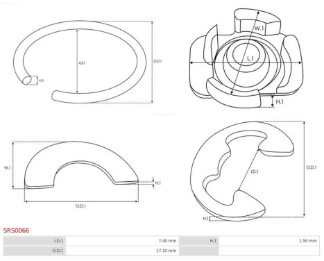 Repair kit, starter motor, Image 2