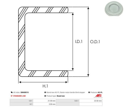 Repair kit, starter motor, Image 2