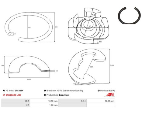 Repair kit, starter motor, Image 2