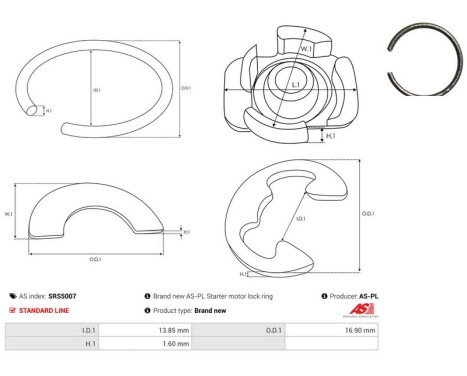 Repair kit, starter motor, Image 2