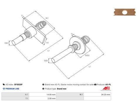 Repair kit, starter motor, Image 2