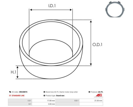 Repair kit, starter motor, Image 2