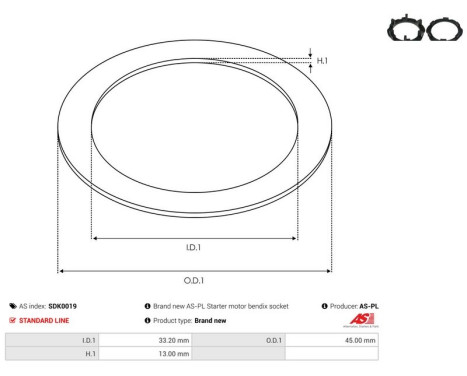 Repair kit, starter motor, Image 2