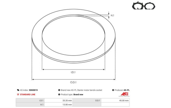 Repair kit, starter motor, Image 2