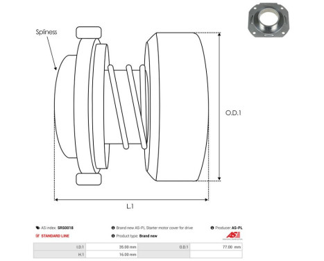 Repair kit, starter motor, Image 2